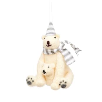 Vánoční ozdoba Polar Bear with Baby