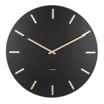 Nástěnné hodiny Charm Black Gold 45 cm