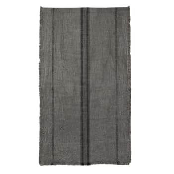 Bavlnený behúň Dark Grey Striped Fringes 40x140cm