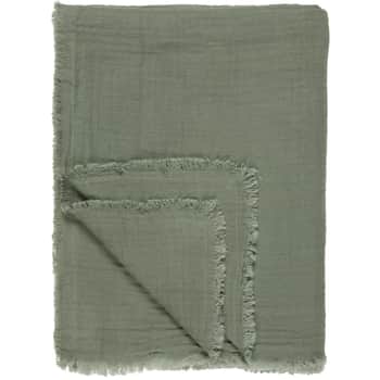 Bavlněný pléd Dusty Chalk Green 130×170 cm