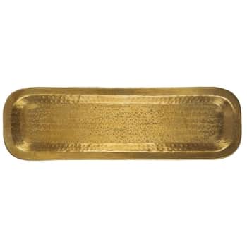 Kovový tác Oblong Leaf Antique Gold