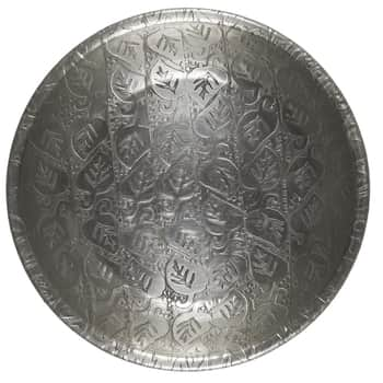 Kovový tácek Leaf Pattern Silver