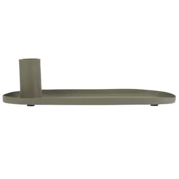 Kovový svietnik Dusty Green Oval