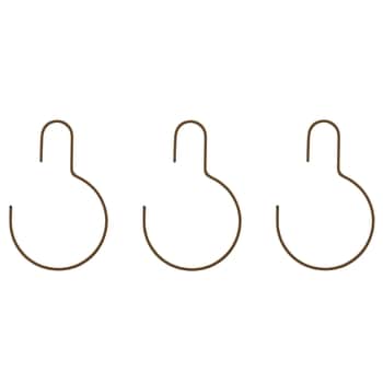 Kovový háčik Wire Brown - set 3 ks