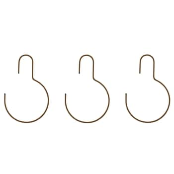 Kovový háček Wire Brown - set 3 ks