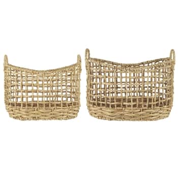Pletený kôš s uchami Water Hyacinth Oval