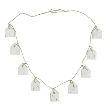 Girlanda s dřevěnými domečky White 140 cm