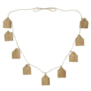 Girlanda s drevenými domčekmi Wood 140 cm