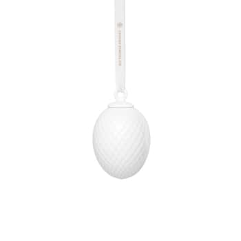 Porcelánová dekorace Rhombe Easter Egg White
