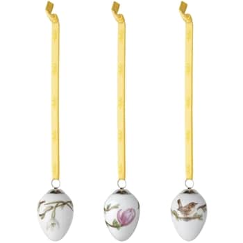 Porcelánová vajíčka Hammershøi Easter 2021 - set 3 ks