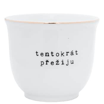 Porcelánový obal na květináč Tentokrát přežiju 13 cm