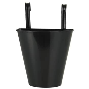 Závěsný zinkový obal na květináč Black