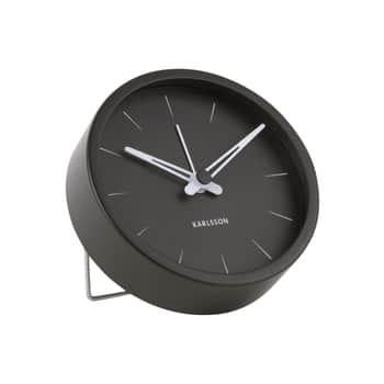 Designový budík Numbers & Lines Matt Black