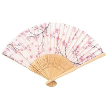 Trendy látkový vějíř Sakura