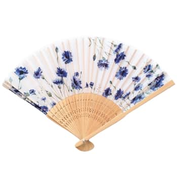 Trendy látkový vějíř Cornflower