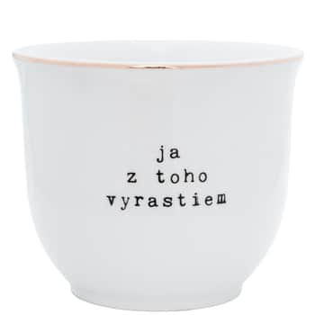 Porcelánový obal na květináč Ja z toho vyrastiem 13 cm - SK