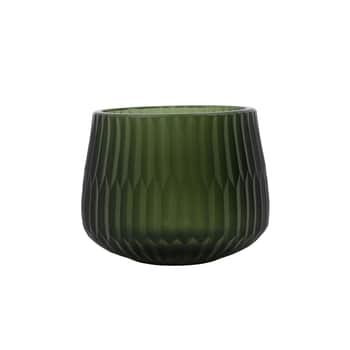 Skleněný svícen Crown Green