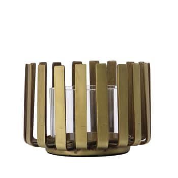 Svietnik na čajovú sviečku Bars Antique Brass