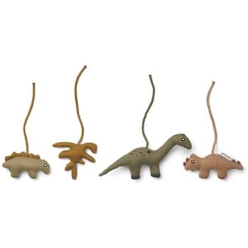 Bavlnené zvieratká na detskú hrazdičku Gio Dino Golden Caramel
