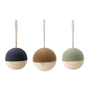 Vánoční baňka Multi Color Theaceae - set 3 ks