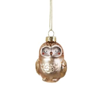 Skleněná vánoční baňka Baby Owl