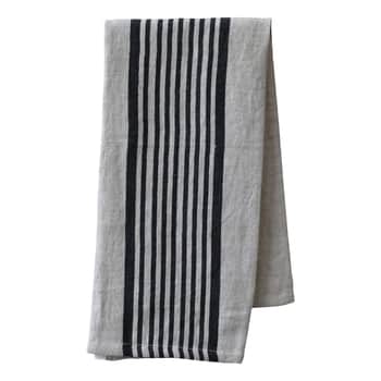 Bavlnená utierka Stripes Black 70×50 cm