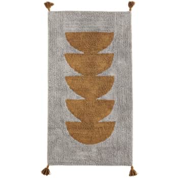 Koberec Grey/Mustard Tassel 70x140cm