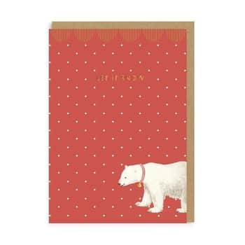 Vianočná pohľadnica Let It Snow Polar Bear