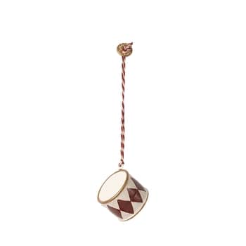 Závěsná kovová vánoční ozdoba Small Drum Red