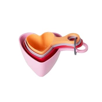 Melamínové odmerky Hearts - set 4 ks