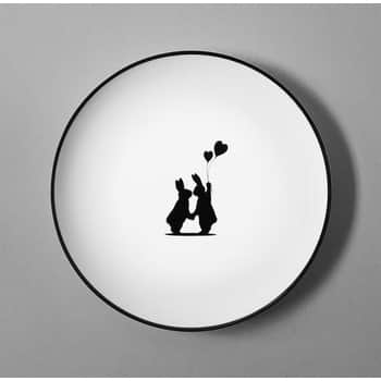 Porcelánový dezertní talíř Lovestruck Rabbit 20,5 cm