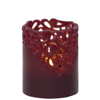 Vosková LED svíčka Clary Red 10 cm