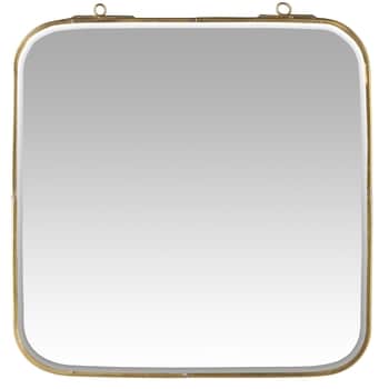 Nástenné zrkadlo v kovovom ráme Square 30 cm