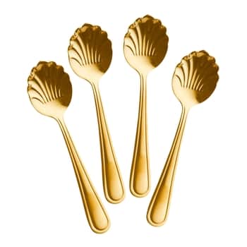 Kovová lžička Sea Shell - set 4 ks