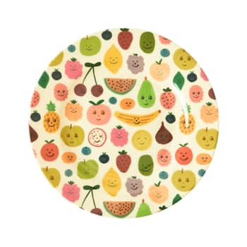 Dětský melaminový talíř Happy Fruits 22 cm