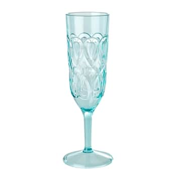Pohár na šampanské Acrylic Swirly Embossed Mint