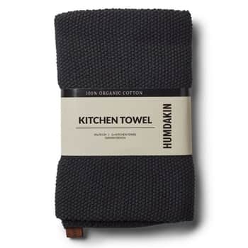 Pletený kuchyňský ručník Coal 45×70 cm