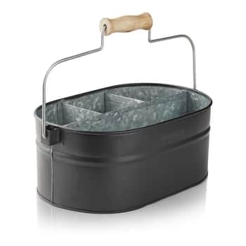 Plechový úložný box System Bucket Matte Black