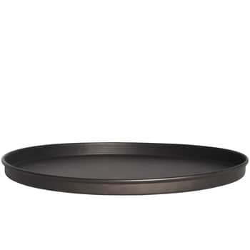 Kovová dekoratívna tácka Factory Black Ø22 cm