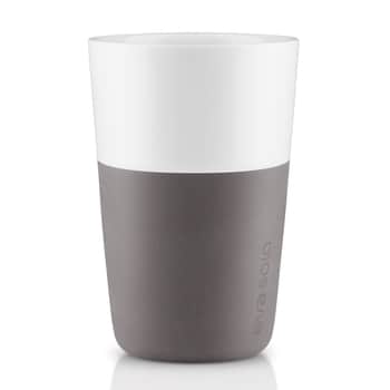 Porcelánová termošálka Cafe Latte Elephant Grey 360 ml - Set 2 ks