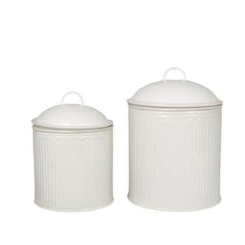 Plechová dóza Ingrid Stripe Antique White