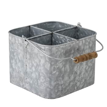 Plechový úložný box s přihrádkami Navya Grey