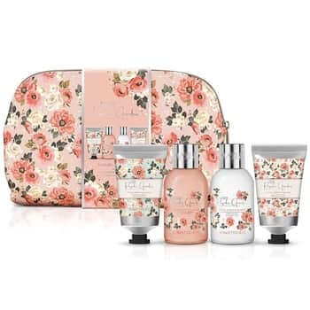 Kozmetická sada starostlivosti o telo s taštičkou Peach, Peony, Jasmine