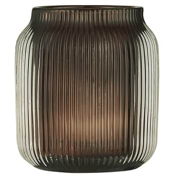 Skleněný svícen na čajovou svíčku Dark Brown 8cm