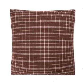 Bavlněný povlak na polštář Thame Brown Check 50×50 cm