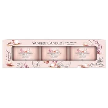 Votivní svíčka ve skle Yankee Candle 3 ks - Pink Sands