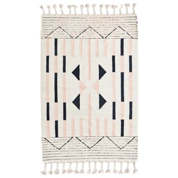 Ručne tkaný koberec Frayed Cotton Off White 120×180 cm