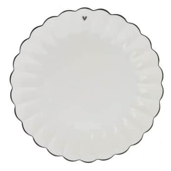 Keramický talíř Pleated White 23 cm