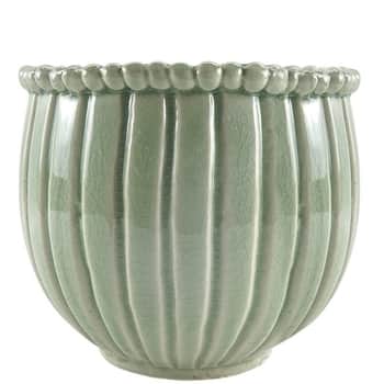 Keramický obal na květináč Vera Light Green 17 cm