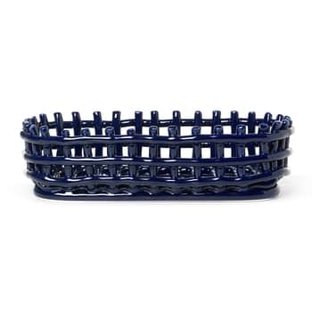 Keramický kôš Oval Blue